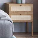 Ver imagem 3 de Mesa de Cabeceira Oslo 2 Gavetas Hanover/Roble