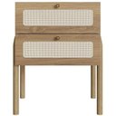 Ver imagem 6 de Mesa de Cabeceira Oslo 2 Gavetas Hanover/Roble