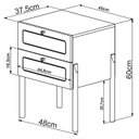 Ver imagem 2 de Mesa de Cabeceira Oslo 2 Gavetas Hanover/Roble