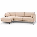 Ver imagem 1 de Sofá Sala de Estar Atena Chaise Esquerdo Pés de Ferro 314cm 5 Lugares Bouclê Off White M1 - Monari D