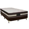 Cama Box King: Colchão Molas Luckspuma MasterPocket Ensacadas Esplendor + Base CRC Suede Brown(193x2 - 1
