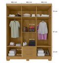 Ver imagem 2 de Guarda Roupa Casal Modena 6 Portas Carvalho Americano - Incorplac