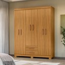 Ver imagem 4 de Guarda Roupa Casal Modena 6 Portas Carvalho Americano - Incorplac