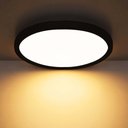 Ver imagem 4 de Luminaria Plafon Led Sobrepor 3 Tons Teto Moderno Decoraçao Empresa Quarto Residencial Iluminação Sa