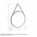 Ver imagem 4 de Espelho Redondo com Alça Orion 58cm X 66cm