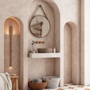 Ver imagem 1 de Espelho Redondo com Alça Orion 58cm X 66cm