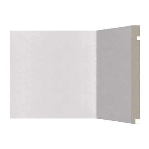 Rodapé Poliestireno Liso 12cm x 2,40m Casa Grassi Kit 36m