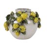 Vaso Decorativo Limao Siciliano Branco e Amarelo - 1