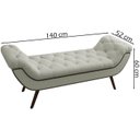 Ver imagem 4 de Puff Recamier 140 cm Pes Palito Venez Linho SL 76 Peer