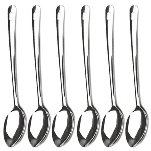Kit 6 Colheres Arroz Inox Colher Grande Lisas 35cm Brinox Suprema Utensílios Cozinha