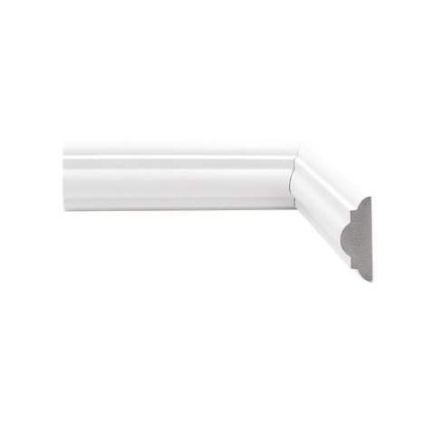 Kit 48m Linear Rodameio de Poliestireno Frisado 5CMX2,40m Branco Casa Grassi