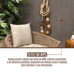 Painel Ripado da Woopo de Uso Interno em Wpc 2,90m X 15cm, 0,43m² Cor: Cinza Médio - 8