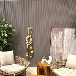 Painel Ripado da Woopo de Uso Interno em Wpc 2,90m X 15cm, 0,43m² Cor: Cinza Médio - 2