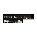 Ver imagem 3 de Kit 2 Armários de Cozinha Aéreos 190cm 3 Portas Florença Multimóveis MP2440 Preto