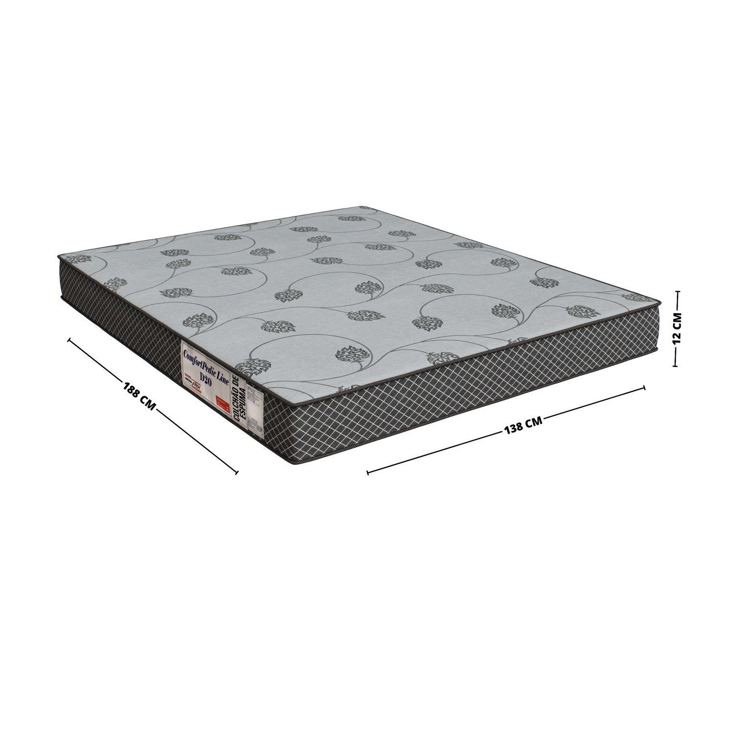 Colchão Casal Comfortpedic Line Espuma D20 12x138x188cm Orthoflex