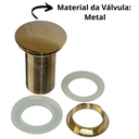 Ver mais imagens de Kit 05 Válvula Ralo Click 1.1/4 Metal P/ Pia e Cuba Dourada