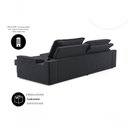 Ver imagem 3 de Sofá Santiago 3 Lugares Retrátil e Reclinável 200cm Preto Suede