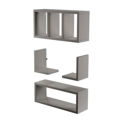 Kit Nichos Prateleiras Versalhes para Banheiro Decorativo Branco
