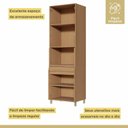 Ver imagem 6 de Paneleiro 4 Portas 1 Gaveta Simone Mendes 100% MDF Marrom/Carvalho/Greige