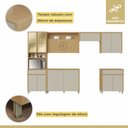 Ver imagem 5 de Cozinha Completa Modulada 6 Peças 12 Portas 2 Gavetas Condessa 350cm 100% MDF Cinza/Carvalho/Greige