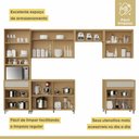 Ver imagem 6 de Cozinha Completa Modulada 6 Peças 12 Portas 2 Gavetas Condessa 350cm 100% MDF Cinza/Carvalho/Greige