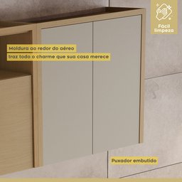 Cozinha Completa 5 Peças 11 Portas 2 Gavetas Condessa 270cm 100% Mdf - 12
