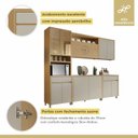 Ver imagem 5 de Cozinha Completa Modulada 5 Peças 11 Portas 2 Gavetas Condessa 270cm 100% MDF Cinza/Carvalho/Greige