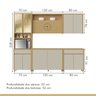 Cozinha Completa 5 Peças 11 Portas 2 Gavetas Condessa 270cm 100% Mdf - 14