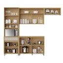 Ver imagem 4 de Cozinha Completa Modulada 4 Peças 8 Portas 1 Gavetas Condessa 270cm 100% MDF Cinza/Carvalho/Greige