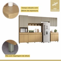 Cozinha Completa 6 Peças 13 Portas 7 Gavetas Simone Mendes 350cm 100% Mdf - 13