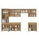 Ver imagem 4 de Cozinha Completa Modulada 6 Peças 13 Portas 7 Gavetas Simone Mendes 350cm 100% MDF Cinza Carvalho
