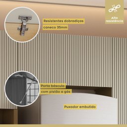 Cozinha Completa 6 Peças 13 Portas 7 Gavetas Simone Mendes 350cm 100% Mdf - 7