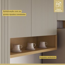 Cozinha Completa 6 Peças 13 Portas 7 Gavetas Simone Mendes 350cm 100% Mdf - 8