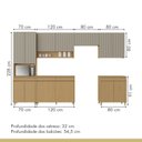 Ver imagem 5 de Cozinha Completa 6 Peças 13 Portas 7 Gavetas Simone Mendes 350cm 100% Mdf