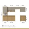 Cozinha Completa 6 Peças 13 Portas 7 Gavetas Simone Mendes 350cm 100% Mdf - 5