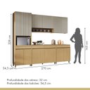 Ver imagem 6 de Cozinha Completa 5 Peças 12 Portas 5 Gavetas Simone Mendes 270cm 100% Mdf
