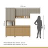 Cozinha Completa 4 Peças 9 Portas 3 Gavetas Simone Mendes 270cm 100% Mdf - 6