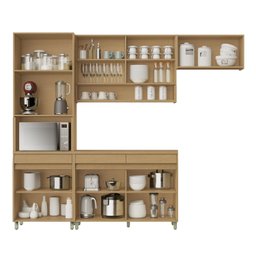 Cozinha Completa 4 Peças 9 Portas 3 Gavetas Simone Mendes 270cm 100% Mdf - 3