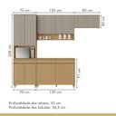 Ver imagem 4 de Cozinha Completa 4 Peças 9 Portas 3 Gavetas Simone Mendes 270cm 100% Mdf