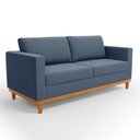 Ver imagem 1 de Sofá 03 Lugares Juliette Suede Base Madeira Castanho - D’Rossi