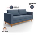 Ver imagem 6 de Sofá 03 Lugares Juliette Suede Base Madeira Castanho - D’Rossi