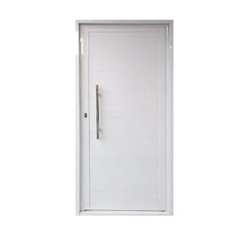 Porta Lambril Aluminio Branco com Puxador 2.10x0.80 Lado Esquerdo