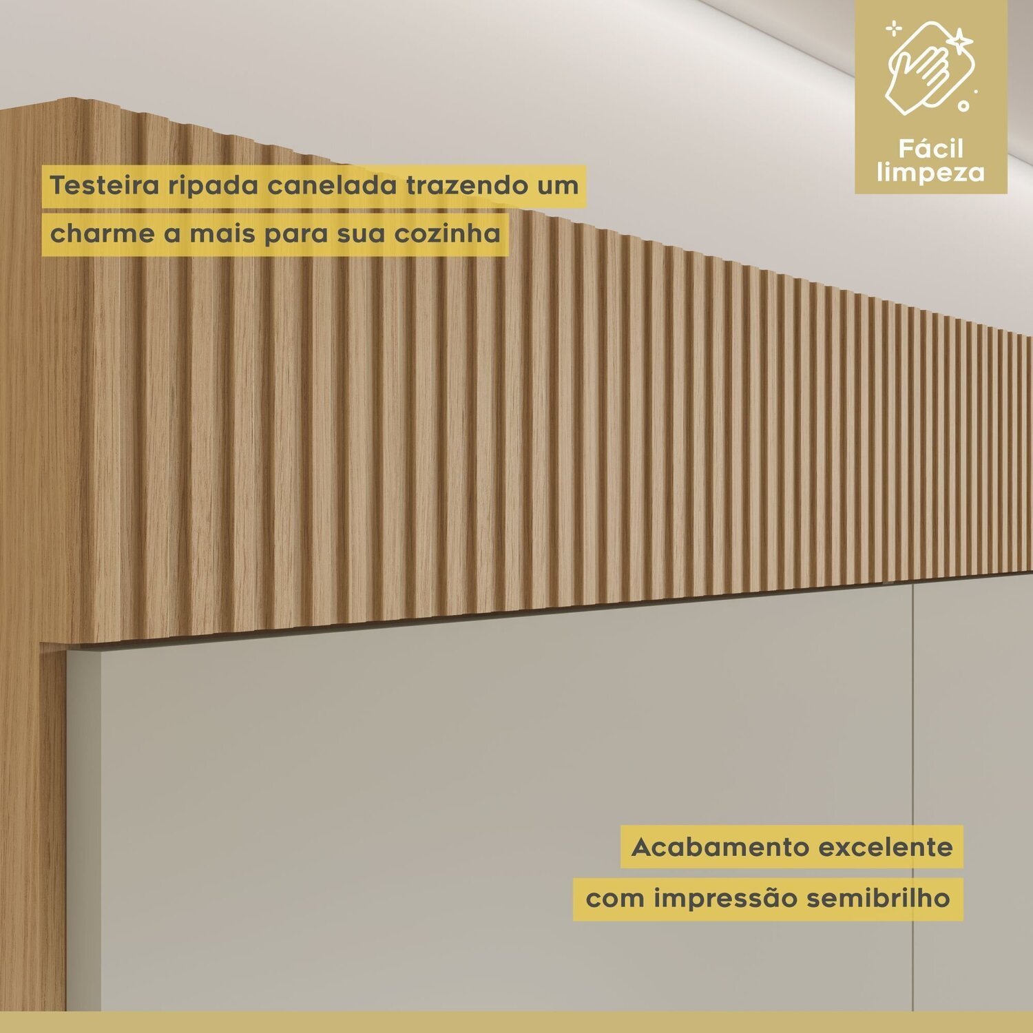 Cozinha Compacta 5 Portas 2 Gavetas Realeza 160cm 100% Mdf - 8