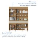 Ver imagem 5 de Armário de Cozinha 5 Portas 2 Gavetas Realeza 160cm 100% MDF Cinza/Carvalho/Greige