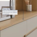 Ver imagem 7 de Armário de Cozinha 5 Portas 2 Gavetas Realeza 160cm 100% MDF Cinza/Carvalho/Greige