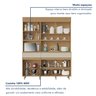 Armário de Cozinha 5 Portas 2 Gavetas Realeza 160cm 100% Mdf - 6