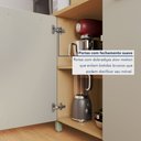 Ver mais imagens de Armário de Cozinha 7 Portas 2 Gavetas Nobreza 210cm 100% MDF Cinza/Carvalho/Greige