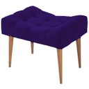 Ver imagem 3 de Kit 2 Puffs Requinte Veludo Azul Marinho - Kimi Design