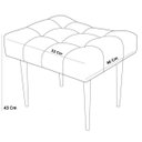 Ver imagem 5 de Kit 2 Puffs Requinte Veludo Azul Marinho - Kimi Design