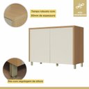 Ver mais imagens de Balcão 2 Portas 120cm Condessa 100% MDF Cinza/Carvalho/Greige